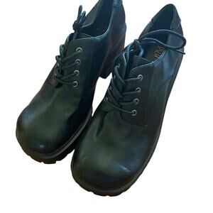 Prima Black Trapper Y2k Chunky Heel Platform